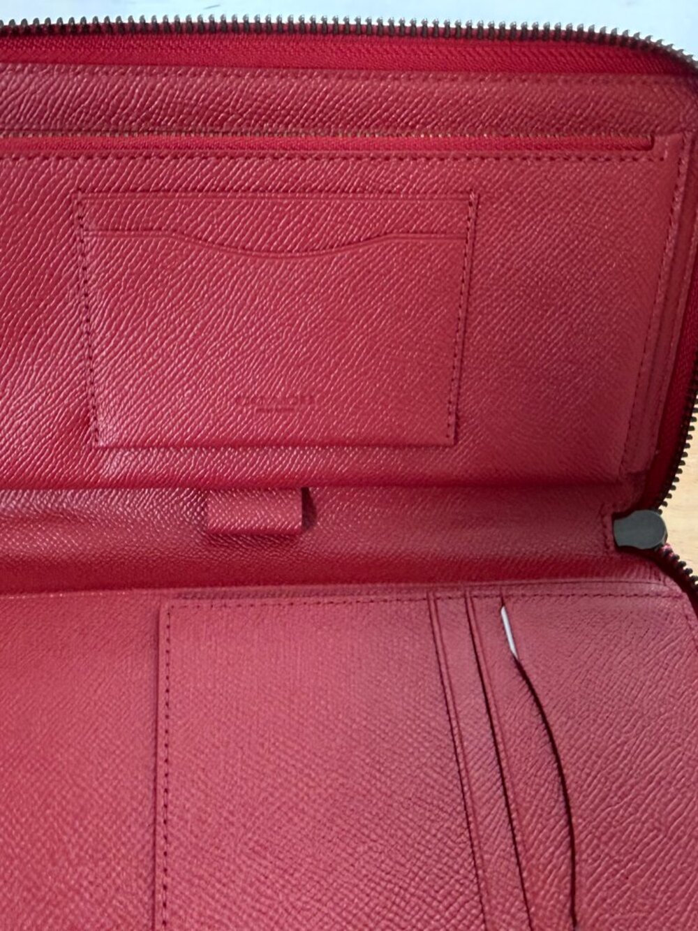Coach Double Zip Travel Wallet in Red - Picture 2 of 7